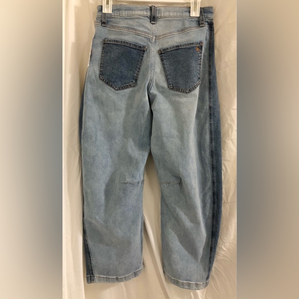 Frayed soraya wash rhinestone bow adorned barrel ankle jeans size 26 brand new - Picture 11 of 16